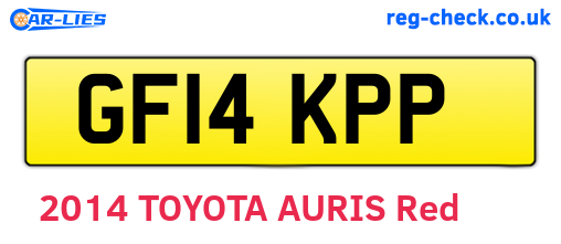 GF14KPP are the vehicle registration plates.