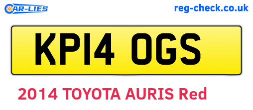 KP14OGS are the vehicle registration plates.