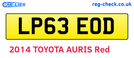 LP63EOD are the vehicle registration plates.