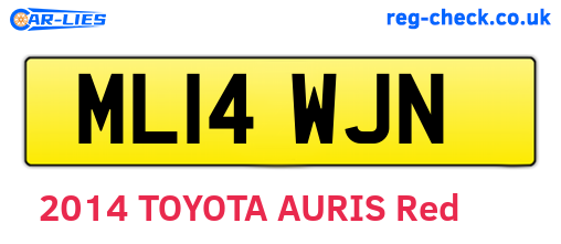 ML14WJN are the vehicle registration plates.
