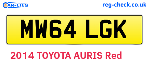 MW64LGK are the vehicle registration plates.