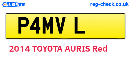 P4MVL are the vehicle registration plates.