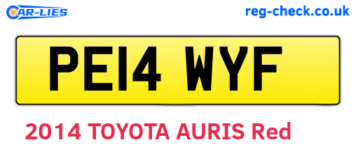 PE14WYF are the vehicle registration plates.