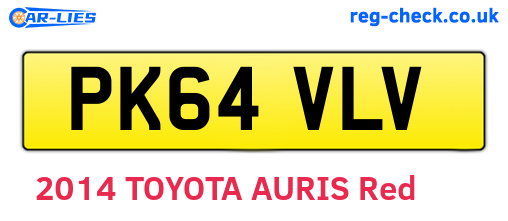 PK64VLV are the vehicle registration plates.