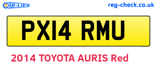 PX14RMU are the vehicle registration plates.
