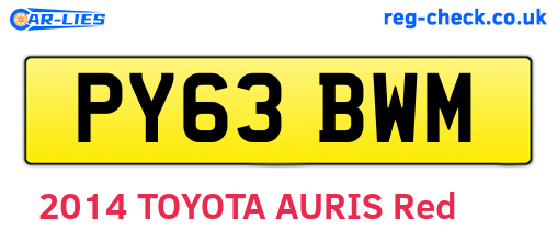PY63BWM are the vehicle registration plates.