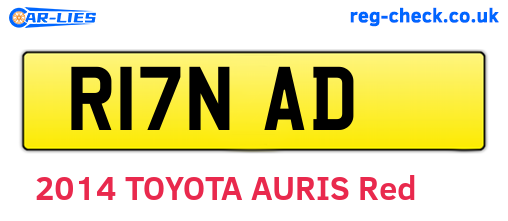 R17NAD are the vehicle registration plates.