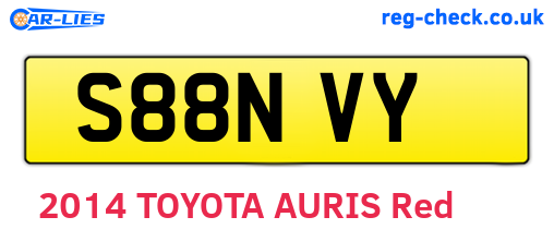 S88NVY are the vehicle registration plates.