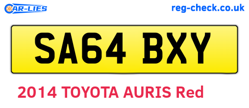 SA64BXY are the vehicle registration plates.