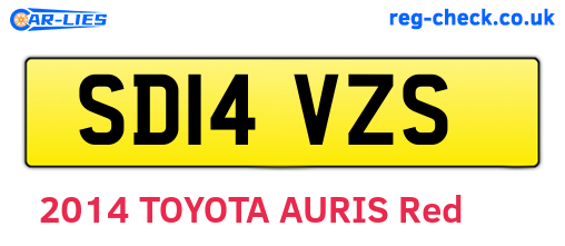 SD14VZS are the vehicle registration plates.