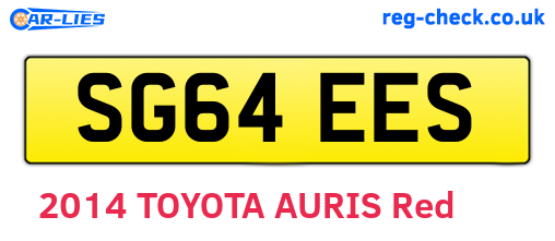 SG64EES are the vehicle registration plates.