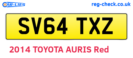 SV64TXZ are the vehicle registration plates.