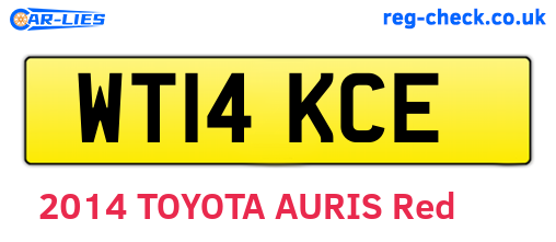 WT14KCE are the vehicle registration plates.