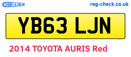 YB63LJN are the vehicle registration plates.