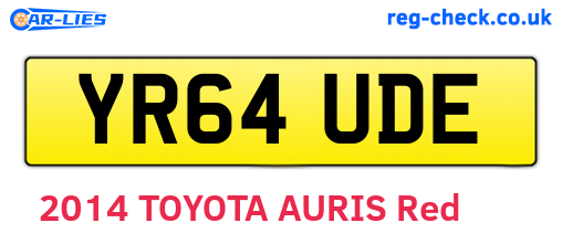 YR64UDE are the vehicle registration plates.