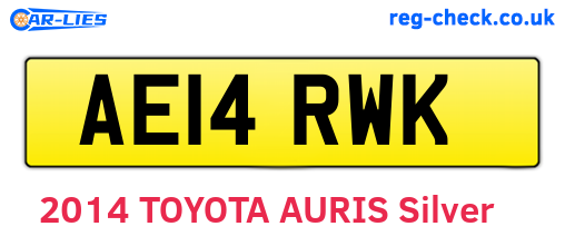AE14RWK are the vehicle registration plates.