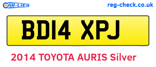 BD14XPJ are the vehicle registration plates.