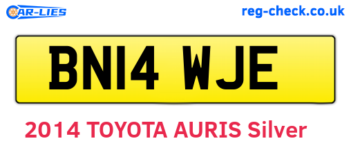BN14WJE are the vehicle registration plates.