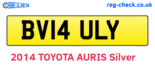 BV14ULY are the vehicle registration plates.