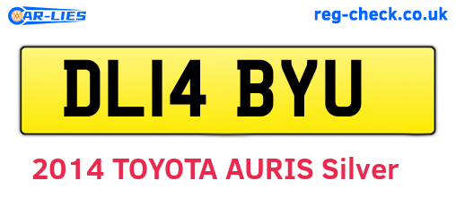 DL14BYU are the vehicle registration plates.