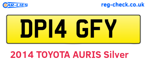 DP14GFY are the vehicle registration plates.