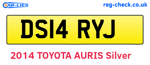 DS14RYJ are the vehicle registration plates.