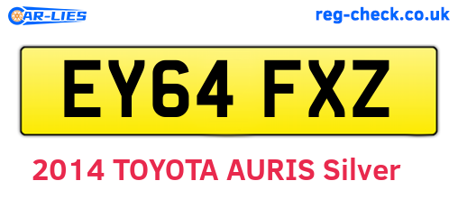 EY64FXZ are the vehicle registration plates.