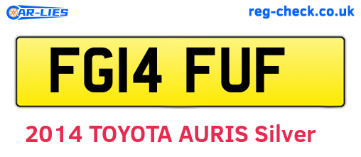 FG14FUF are the vehicle registration plates.