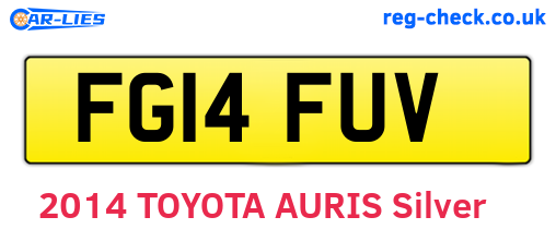 FG14FUV are the vehicle registration plates.