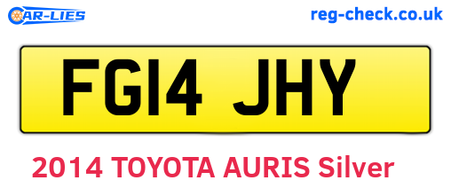 FG14JHY are the vehicle registration plates.