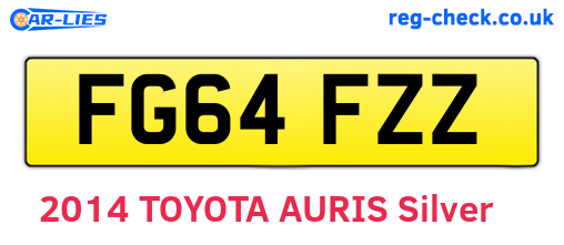 FG64FZZ are the vehicle registration plates.