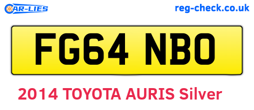 FG64NBO are the vehicle registration plates.