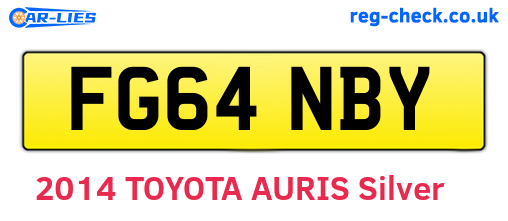 FG64NBY are the vehicle registration plates.