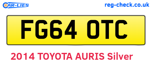 FG64OTC are the vehicle registration plates.