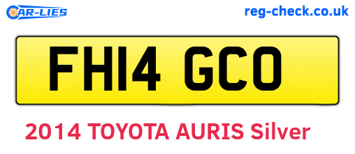 FH14GCO are the vehicle registration plates.