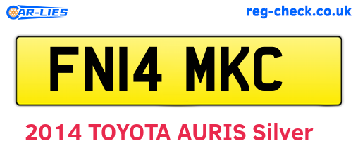 FN14MKC are the vehicle registration plates.