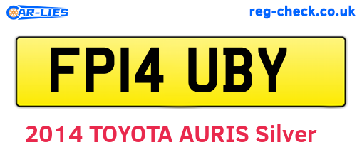 FP14UBY are the vehicle registration plates.