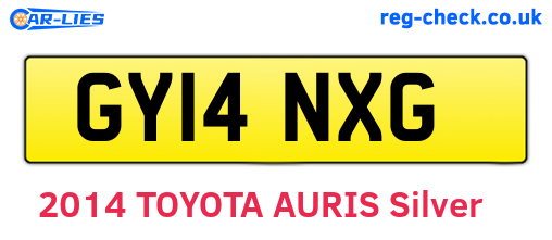 GY14NXG are the vehicle registration plates.