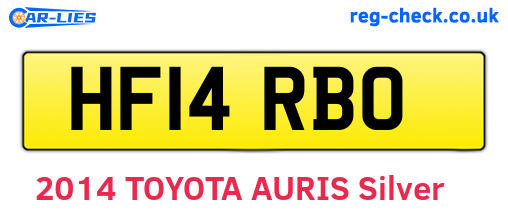 HF14RBO are the vehicle registration plates.