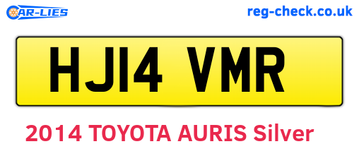 HJ14VMR are the vehicle registration plates.