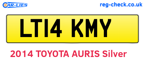 LT14KMY are the vehicle registration plates.