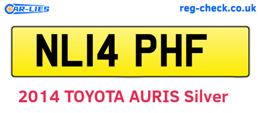 NL14PHF are the vehicle registration plates.