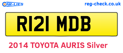 R121MDB are the vehicle registration plates.