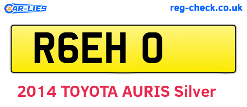 R6EHO are the vehicle registration plates.