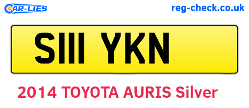 S111YKN are the vehicle registration plates.