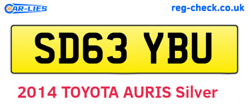 SD63YBU are the vehicle registration plates.