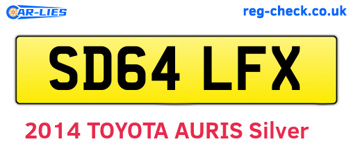 SD64LFX are the vehicle registration plates.