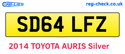SD64LFZ are the vehicle registration plates.