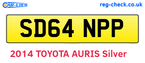 SD64NPP are the vehicle registration plates.