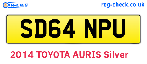 SD64NPU are the vehicle registration plates.